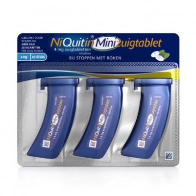 Niquitin Minizuigtabletten 4mg stoppen met roken