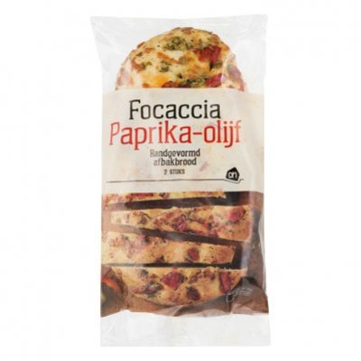 Huismerk Focaccia paprika en olijf