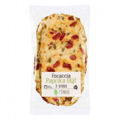 Huismerk Focaccia paprika en olijf