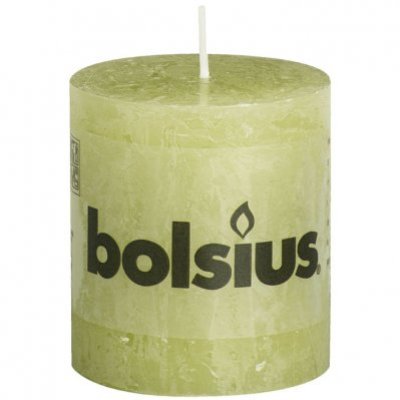 Bolsius Kaars rustiek pastel green 8 cm