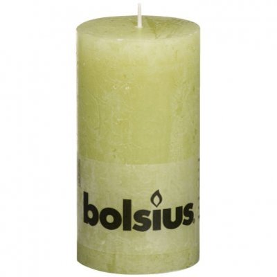 Bolsius Kaars rustiek pastel green 13 cm