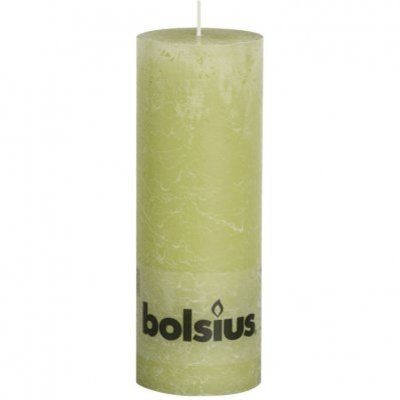 Bolsius Kaars rustiek pastel green 19 cm