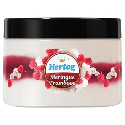 Hertog ijs meringue framboos