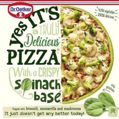 Dr. Oetker Yes it´s pizza spinach crust