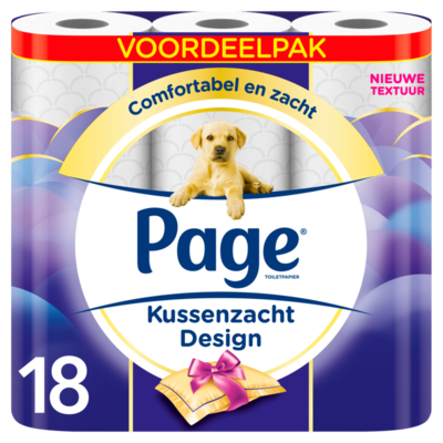 Page Toiletpapier Kussenzacht Design Voordeelpak 18 Luxe Rollen