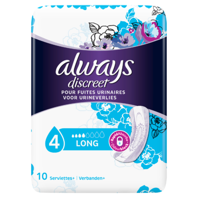 Always Discreet Plus Long Verband Voor Urineverlies x10