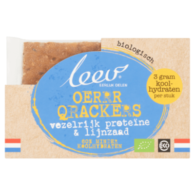 Leev Bio oerrr qrackers vezelrijk proteine