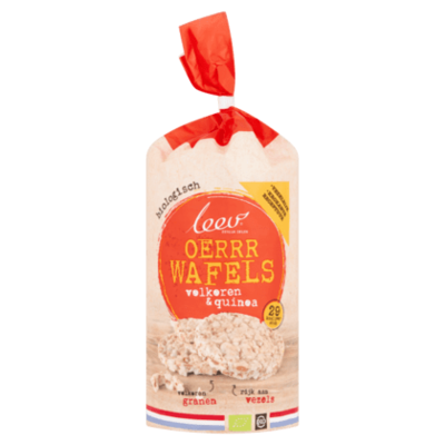 Leev Bio oerrr wafels volkoren-quinoa