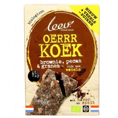 Leev Bio oerrrkoek brownie, pecan & granen