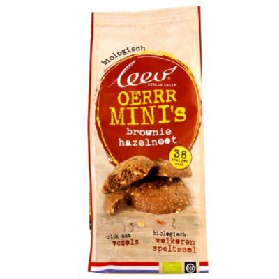 Leev Oerrr mini brownie-hazelnoot bio