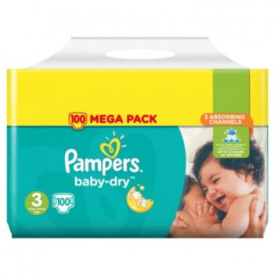 Pampers Baby dry luiers mega
