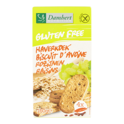 Damhert Glutenvrije haverkoek rozijnen
