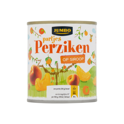 Huismerk Perziken Partjes op Siroop