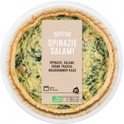 Huismerk Quiche spinazie salami