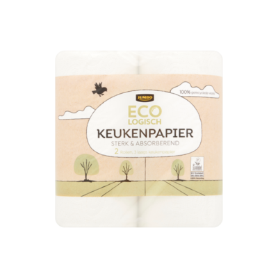 Huismerk Ecologisch Keukenpapier Sterk & Absorberend 3 Laags