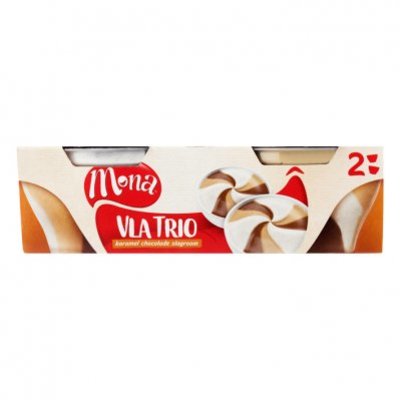 Mona Vla trio karamel/ chocolade/ slagroom