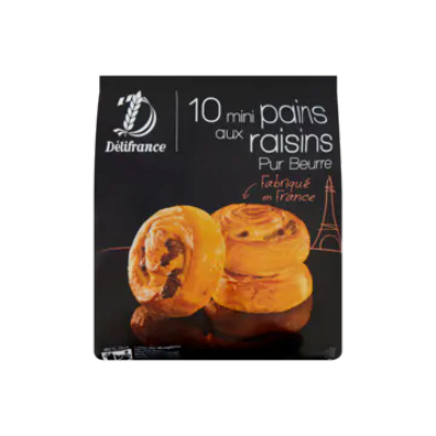 Délifrance Mini Pains aux Raisins Pur Beurre 10 Stuks