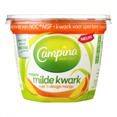 Campina Milde magere kwark mango
