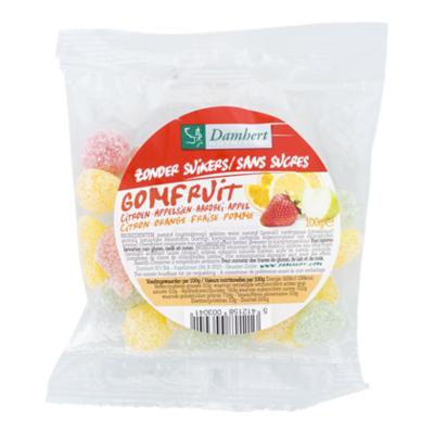 Damhert No sugar added bonbons gomfruit