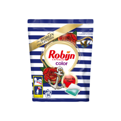 Robijn Wascapsules Color Amour des Fleur 14 Wasbeurten