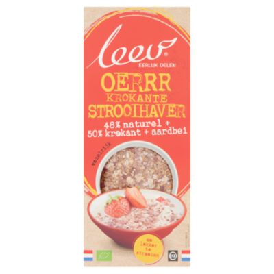 Leev Bio krokante strooihaver aardbei
