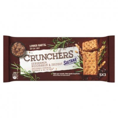 Sultana Crunchers oergranen rozemarijn-zeezout