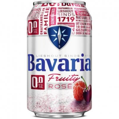 Bavaria 0.0% alcoholvrij fruity rose bier