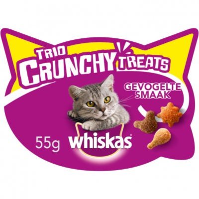 Whiskas Kattensnacks trio crunchy gevogelte