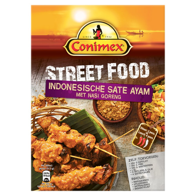 Conimex StreetFood Maaltijdpakket Indonesische Saté Ayam met Nasi Goreng 201 g