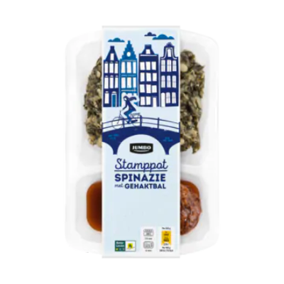Huismerk Spinazie met Gehaktbal