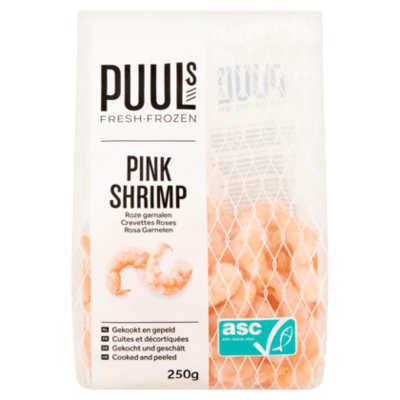 Puuls Roze gepelde garnalen