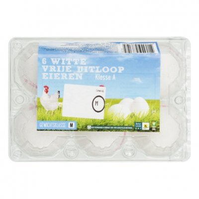 Witte vrije uitloop eieren M