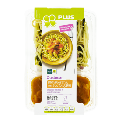 Huismerk Bami goreng met foe yong hai