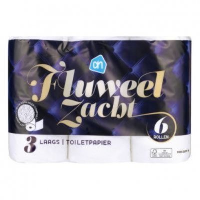 Huismerk Fluweelzacht toiletpapier 3-laags