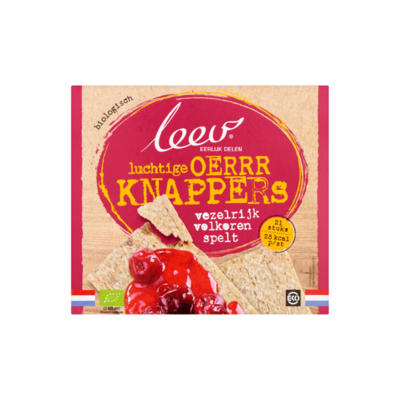 Leev Luchtige Oerrr Knappers Vezelrijk Volkoren Spelt 21 Stuks