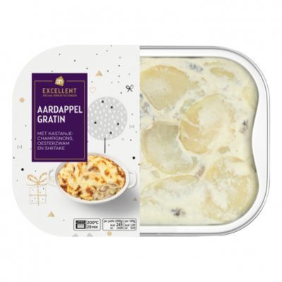 Huismerk Aardappelgratin met paddestoelen