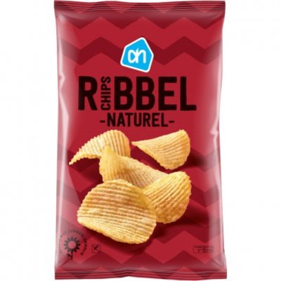 Huismerk Ribbelchips naturel