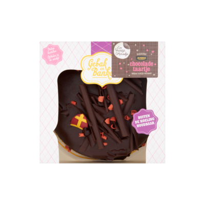 Huismerk Gebak en Banket Chocoladetaartje Sinterklaas