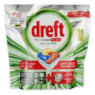Dreft Platinum plus vaatwastabletten citroen