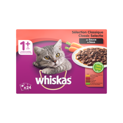 Whiskas Classic Selectie in Saus 1+ Jaar