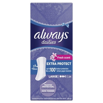 Always dailies fresh scent inlegkruisjes extra protect large