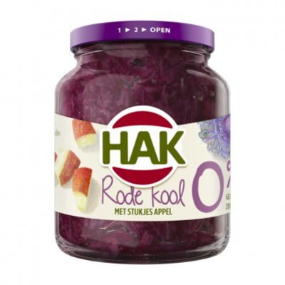 Hak Rode kool met appel 0%