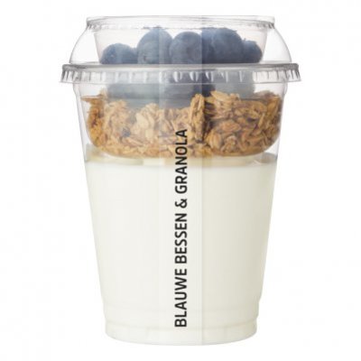 Huismerk Yoghurt granola blauwe bessen