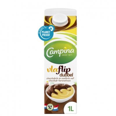 Campina Dubbelvlaflip chocolade-vanille