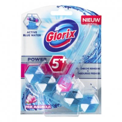 Glorix Wc blok blauw water pink magnolia