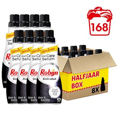Robijn wasmiddel black velvet klein & krachtig halfjaar box