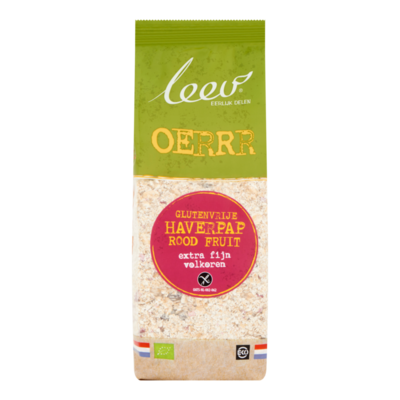 Leev Oerrr Glutenvrije Haverpap Rood Fruit