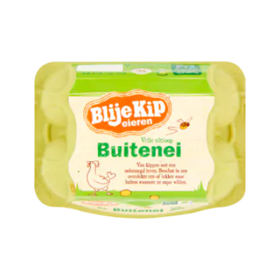 Blije Kip Eieren Vrije Uitloop Buitenei