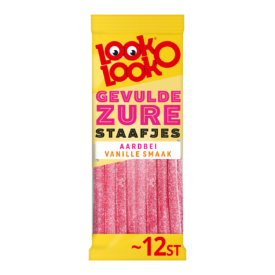 Look-O-Look Gevulde Staafjes Aardbei/Vanille Smaak