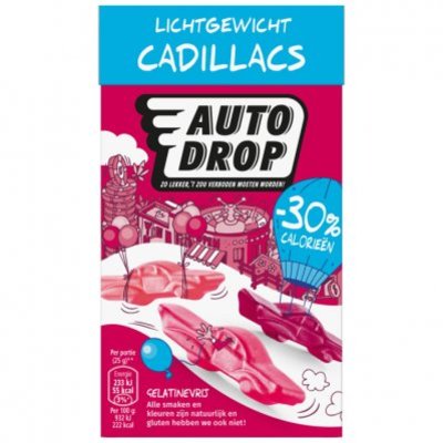 Autodrop Cadillacs 30% minder calorieën